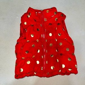 💜 Healthtex Metallic Polka Dot Puffer Vest